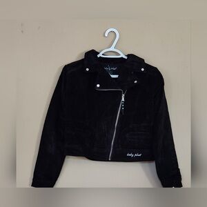 Baby Phat Black Biker Short/Crop Jacket